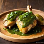 Home 8 퓨전 치킨과 로컬 소스 활용 - **Prompt:** A high-resolution, appetizing close-up of a perfectly cooked, golden-brown chicken drums...