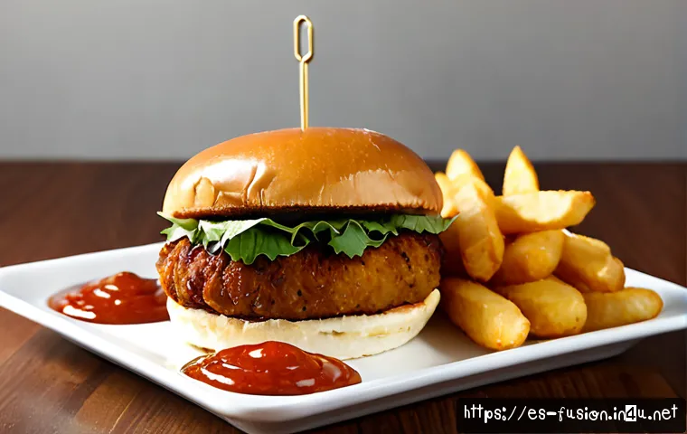 퓨전 패스트푸드 한정판 기획 - Photorealistic limited-edition fusion fast-food meal concept for a Spanish market: crispy croquetas ...